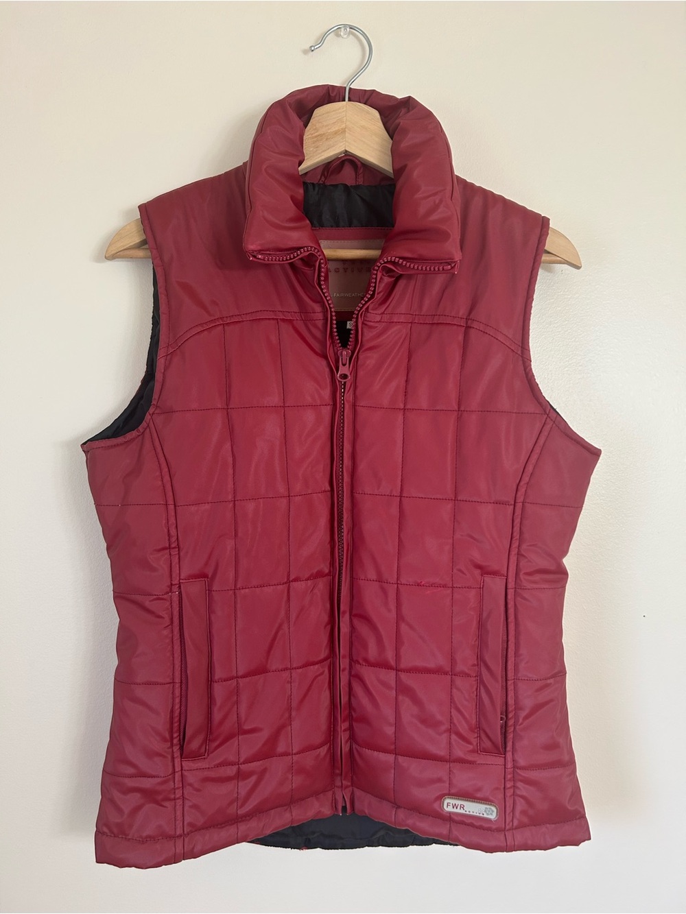 Quilted Red Puffer Vest by Fair Weather Active